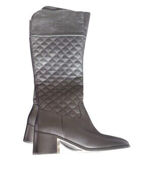 Michael Kors Black Quilted Riding Boots